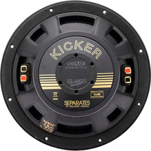 Load image into Gallery viewer, Kicker 50th Anniversary 10-Inch Competition Gold Letter 750w Subwoofer