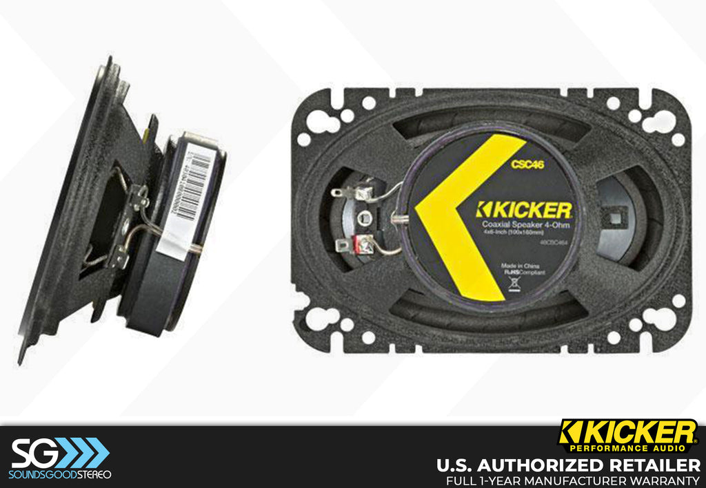 Kicker CSC46 CS Series 4x6-Inch 2-way Coaxial Speaker Kit