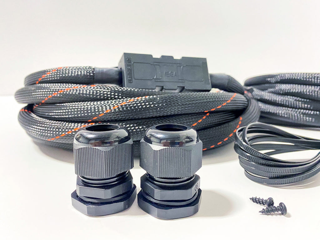 Full Length Power and Ground Power Cable Kit (Designed for 2015+ Vehicles) - 1/0-Gauge