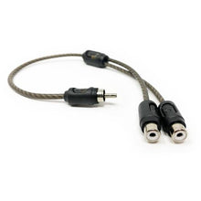 Load image into Gallery viewer, iConnects Pro Series RCA Y-Adapter Cable 1 Male RCA and 2 Female