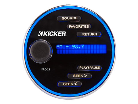Kicker KRC15 Marine Two-Line Backlit Display Controller - Sounds Good Stereo Online