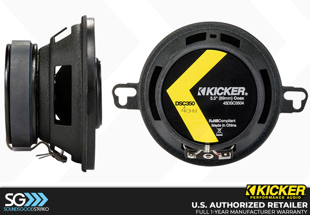 Kicker  DSC350 DS Series 3.5-Inch 2-way Coaxial Speaker Kit