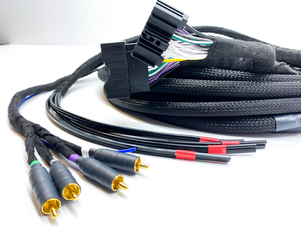 Custom Radio Integration T-Harness for Base Non-Amplified Model Vehicles - RCA Connections - Compatible with 2015+ Ford Vehicles - Complete Stereo Upgrade,RCA Tips