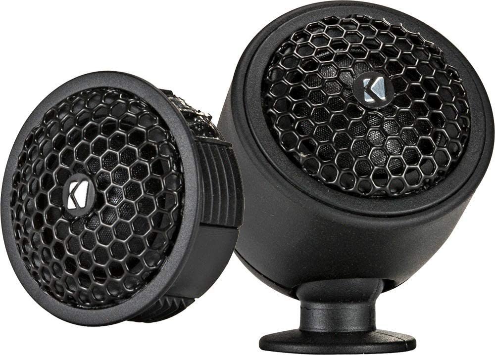 Kicker KST250 1-inch Tweeters with Four Included Mounting Options