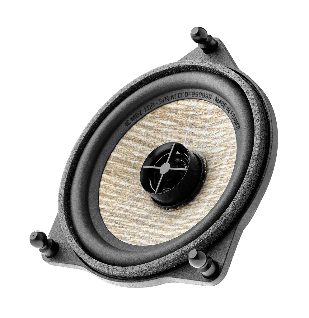 Focal Inside 2-Way High-fidelity Coaxial Kit (Pair) - Flax Cone (100mm) - Compatible with Mercedes Benz